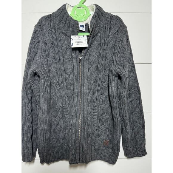 Toddler - Gray Cable Knit Cardigan by Janie and Jack Size 5 - Picture 2 of 3